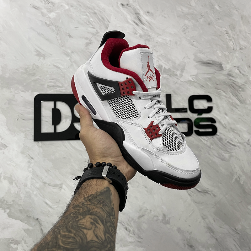 Air Jordan 4 Retro Branco/Vermelho