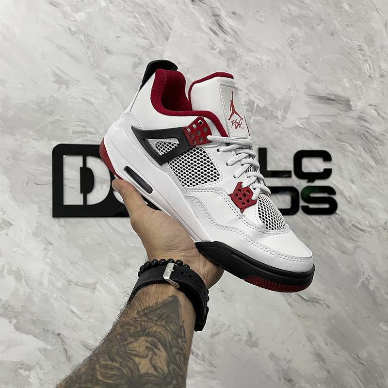 Air Jordan 4 Retro Branco/Vermelho