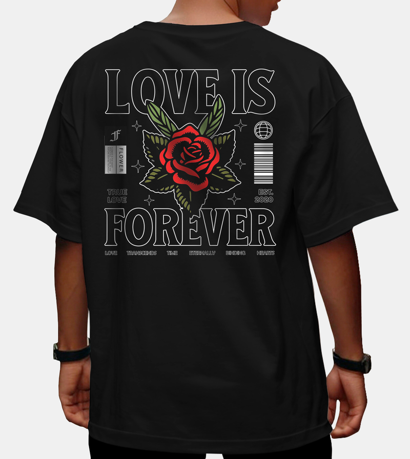 Camiseta Oversized Love Is Forever