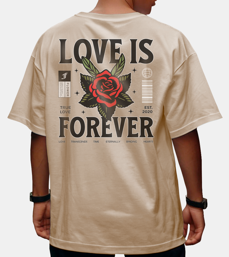 Camiseta Oversized Love Is Forever